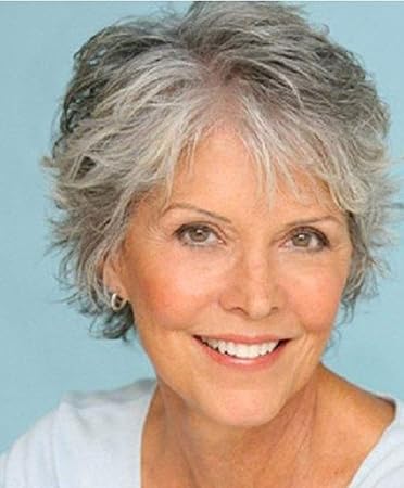 Amazon Com Royalfirst Short Wigs For Women Silver Gray White