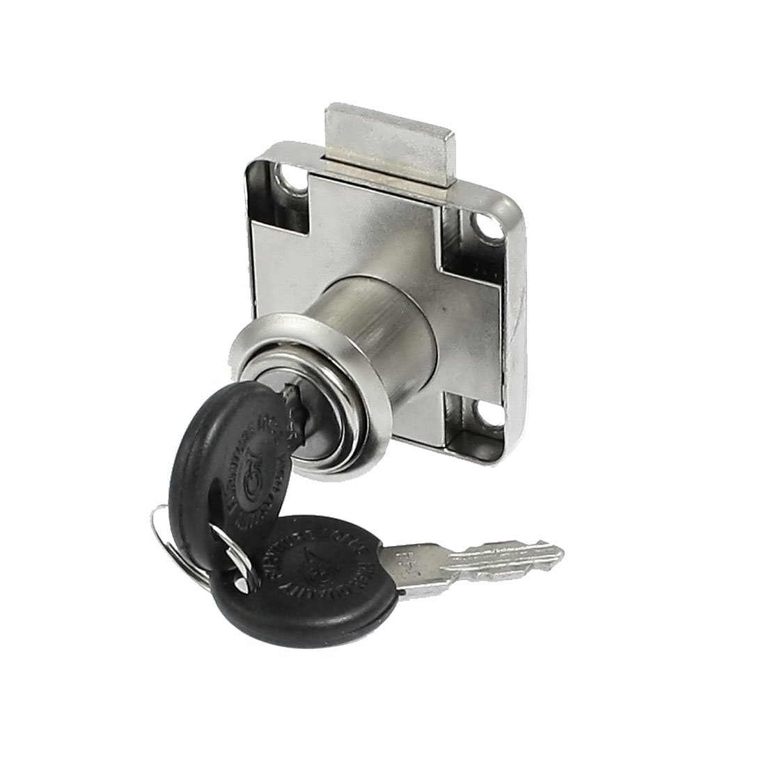 Sourcingmap a12060600ux0102 Metal Flange Mount Cabinet Cam Lock Lockset w 2 Keys