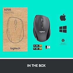 Logitech M705 Marathon Wireless Mouse, 2.4 GHz USB