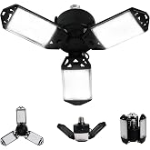 LED Garage Light, 80W 8000 Lumen Ceiling Lights with 3 Adjustable Panels, 6500K Daylight Light Bulb Fixture LED Lights for Garage, Workshop
