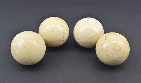 Mm Set Of 4 Decorative Cream Marble Spheres Balls 6cm Amazon Co
