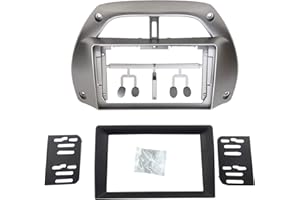 DKMUS 9 Inches + Double Din Radio Dash Trim Kit for Toyota RAV4 2001-2019 Stereo Installation Mount Bezel (2001-2005)