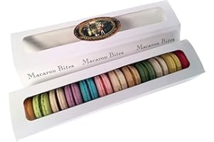 MACARON BITES Macaron - Assortment Gift Box of 12 French Macarons, French Macarons, Gourmet Cookie Gift Box, Macaroon