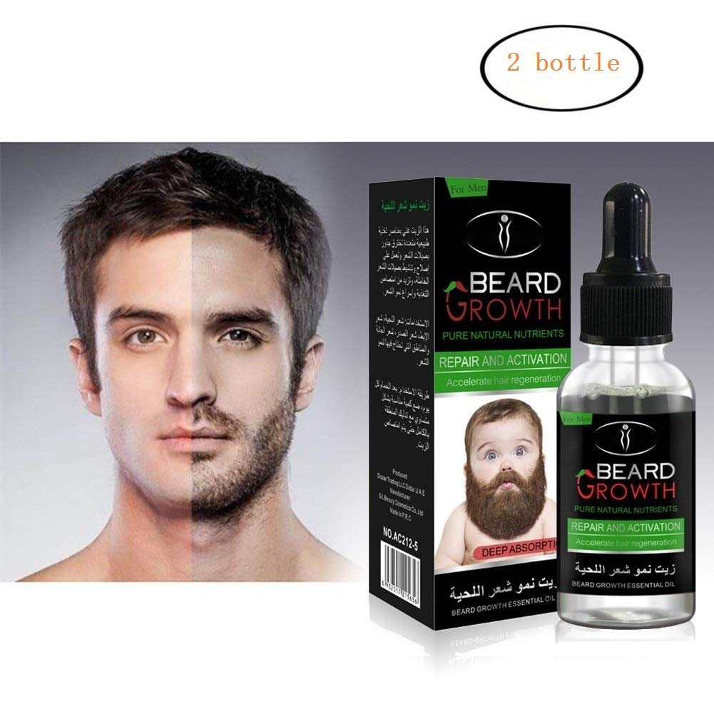 Amazon Com 2pcs Beard Grow Liquid 30ml Facial Hair Supplement