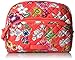 Vera Bradley Women's Signature Cotton Medium Cosmetic Makeup Bag, Coral Floral, One Size