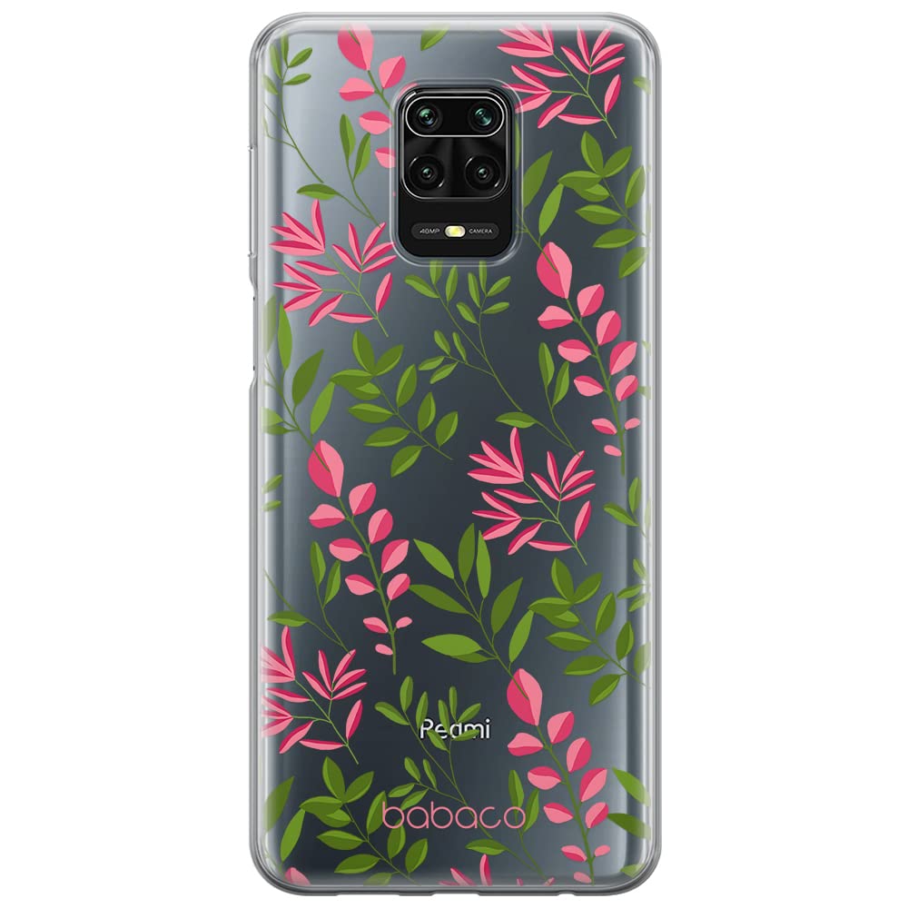 Babaco ERT GROUP mobile phone case for Xiaomi REDMI NOTE 9 PRO/ 9S original and officially Licensed pattern Plants 013 optimally adapted to the shape of the mobile phone, partially transparent