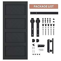 JUBEST 36"x84" Sliding Barn Door with Door Hardware