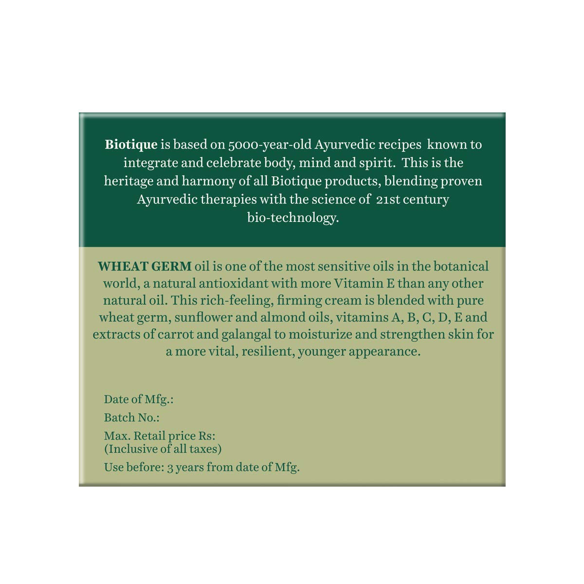 biotique bio wheat germ nourishing night cream