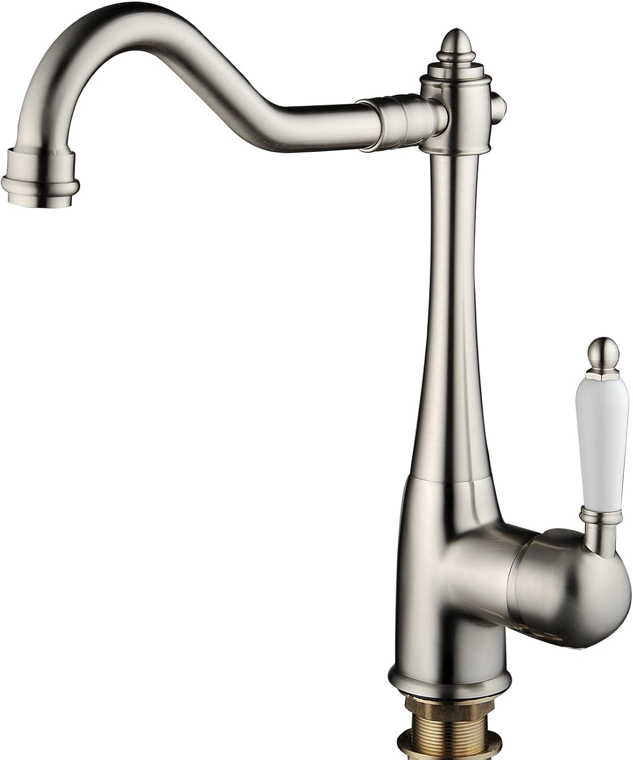 Greenspring Kitchen Sink Faucet Copper Traditional Period Single Ceramic Lever One Hole Mixer Tap Wet Bar Sink Faucet - - 
