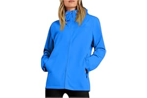Plus Size Rain Jacket Women Waterproof Hooded Raincoats Travel Hiking Rain Coat Packable Windbreaker with Pockets
