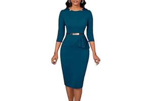 ZVO Business Casual Dress for Women Elegance Church Dresses Midi Bodycon Pencil Dress Office Modest Work Suiting Outfits