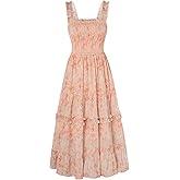 SCARLET DARKNESS Floral Dress for Women 2026 Flowy Sundress Smocked Cottagecore Dresses