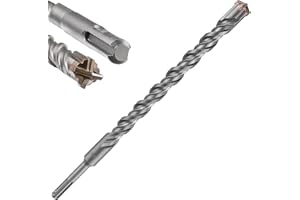 Wensilon Concrete Drill Bit lengthening 1pcs 3/4" X 12"-10" Cross-Type Double Thread Carbide Material Suitable for Concrete, Brick, Cement Walls, Stone, Extra Long Hammer Drill Bits for Concrete