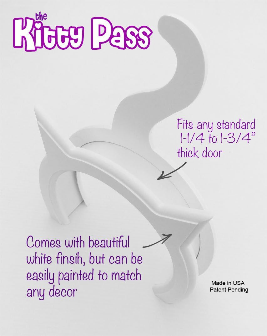 The Kitty Pass Interior Cat Door Hidden Litter Box Pet Door for Cats up to 21 lbs Pet Box : Pet Supplies