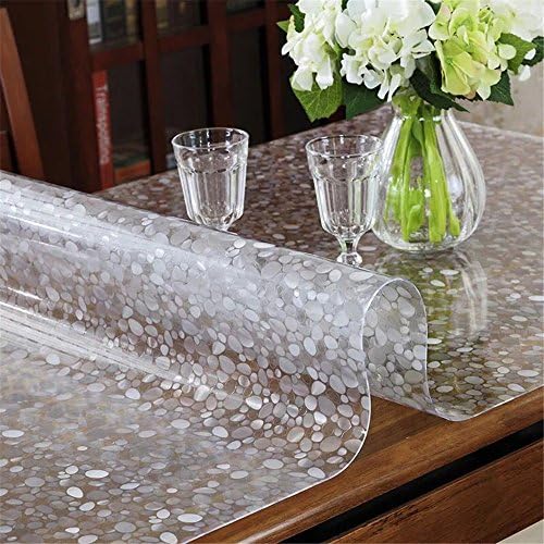 DiscoverDecor LovePads Multi Size 1.5mm Thicken PVC Table Protector Plastic Vinyl Tablecloth Cover Kitchen &amp; Dining Room Wooden Furniture Protective Pads - 40 x 60 Inches (102 x 152.4cm)