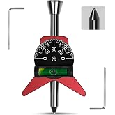 Upgraded Pipe Center Finder Tungsten Punch Measure From 1.5" To 6"Diameter | Portable Pipefitter Tools with Ultra-High Hardness Punch,2.75" Y-Shape W/Adjustable Dial Bubble Protractor Flange Center