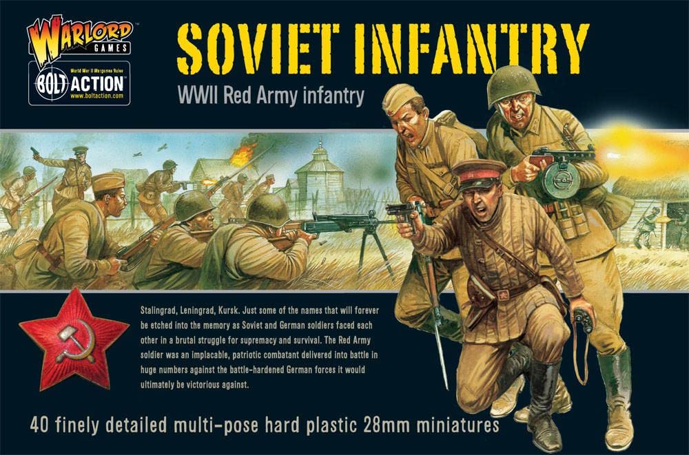 Warlord Games Soviet Army Infantry - 28mm Scale Plastic Miniatures for Bolt Action Highly Detailed World War 2 Miniatures for Table-top Wargaming