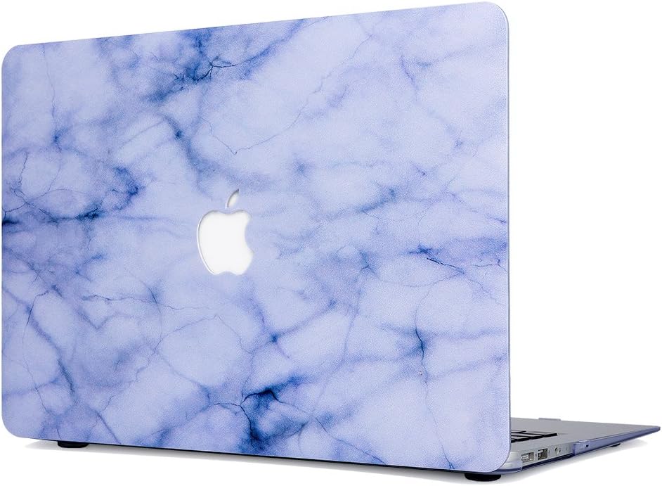 Onkuey Retina 12 inch Case, Art Printing Rubber Coated Soft Touch Plastic Hard Protective Case Cover for New MacBook 12 inch Retina Model A1534, Marble Pattern Blue