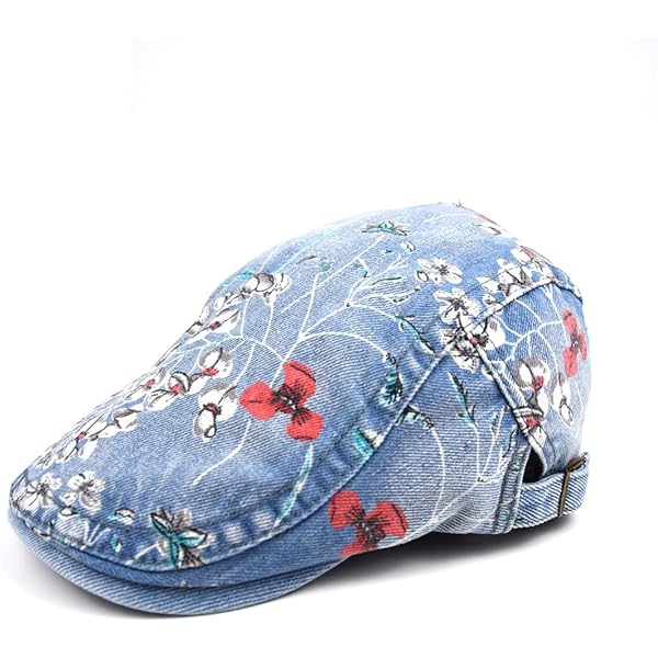 Sequins Butterfly Denim Newsboy Cap Ivy Flat Cap Gatsby 