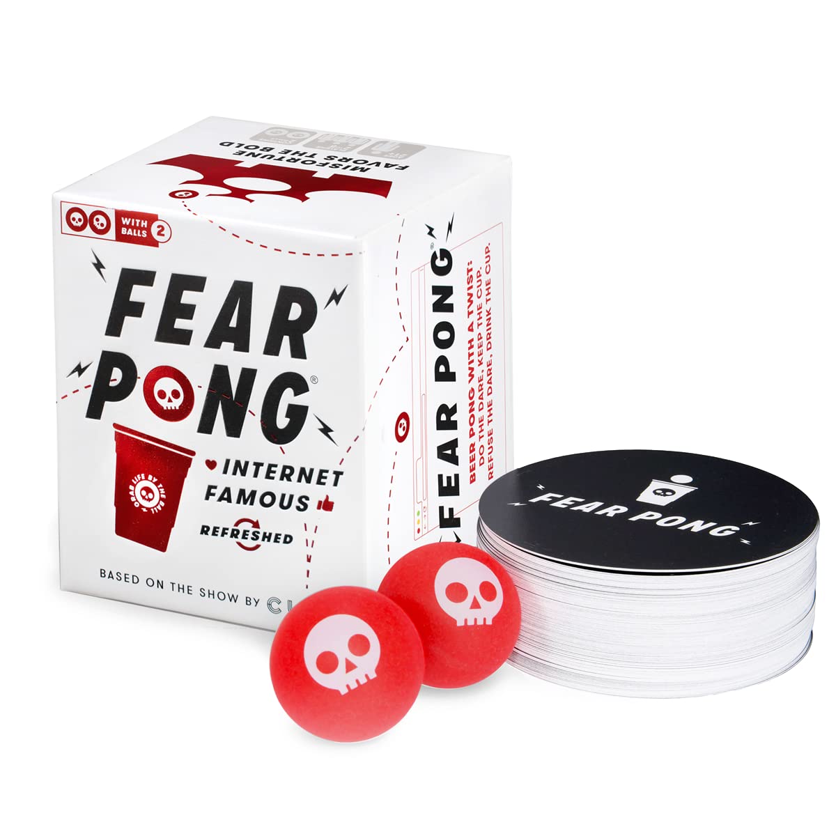 Fear Pong: Internet Famous Refreshed - Newly Updated Crazy Dares Perfect for Parties, Game Nights, Gatherings