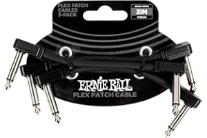 Ernie Ball Flex Patch Cable 3in - Black - 3 Pack