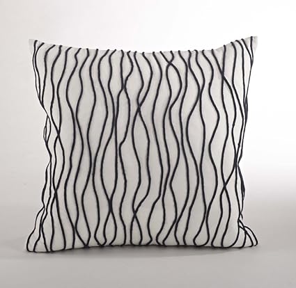 Amazon Com Wavy Line Down Filled Decorative Throw Pillow 20 Inch