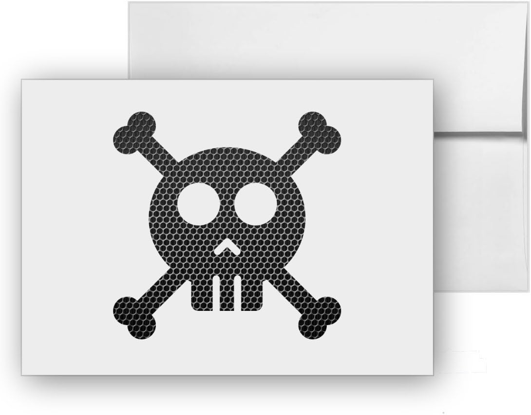 Amazon Com Jolly Roger Toxic Pirate Poison Skull Blank Card