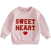 Lucikamy Toddler Baby Girl Boy Valentines Day Outfit Long Sleeve Letter Print Sweatshirt Shirt Infant Spring Clothes