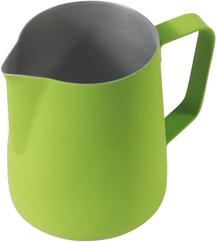 Coloured Milk Jugs Stainless Steel - 600ml - Milk Frothing Jug (Green)