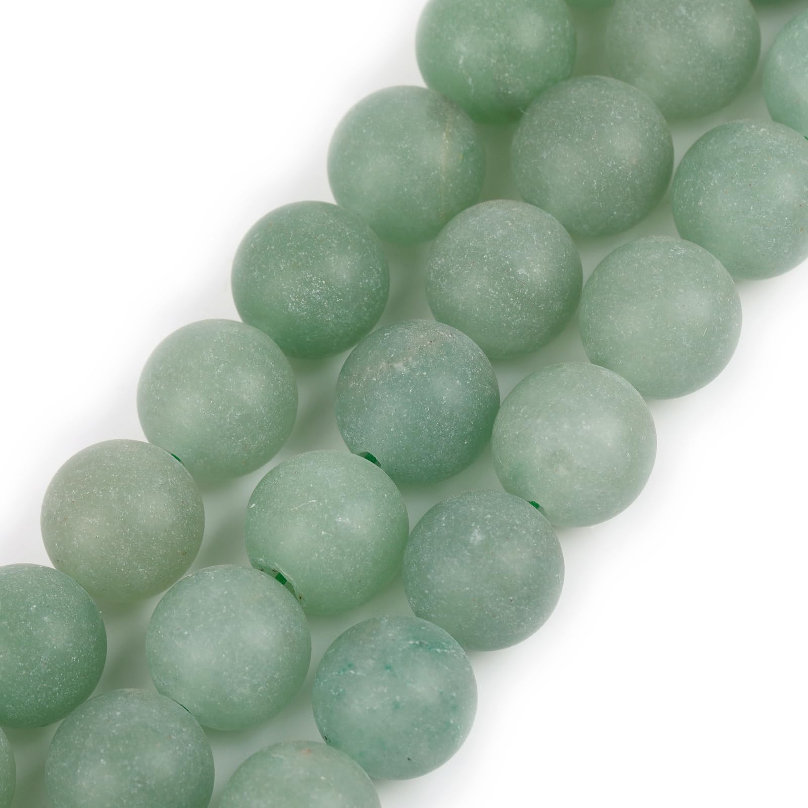 SHGbeads 12mm Frost Matte Green Aventurine Jade Semi Precious Gemstone Round Loose Beads for Jewellery Making DIY Handmade Craft Supplies 15"
