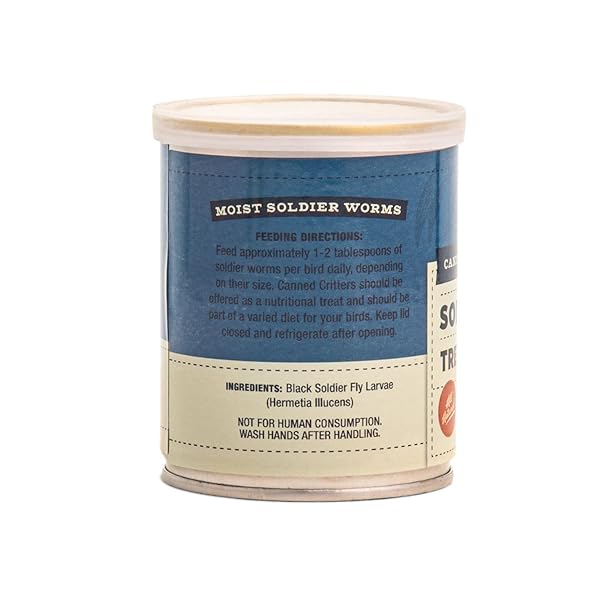 FLUKER’S CULINARY COOP CANNED SOLDIER WORMS CHICKEN TREAT, ALL NATURAL AND PACKED WITH PROTEIN, 2.75 OZ