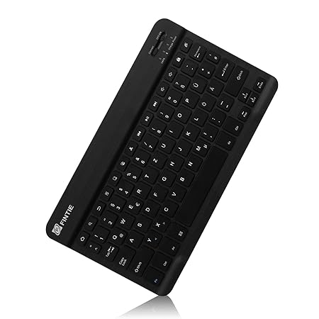 Fintie Ultra Dünn (4mm) Deutscher Bluetooth Tastatur für Android Tablet Samsung Galaxy Tab/Lenovo Tab/Huawei MediaPad/Medion 