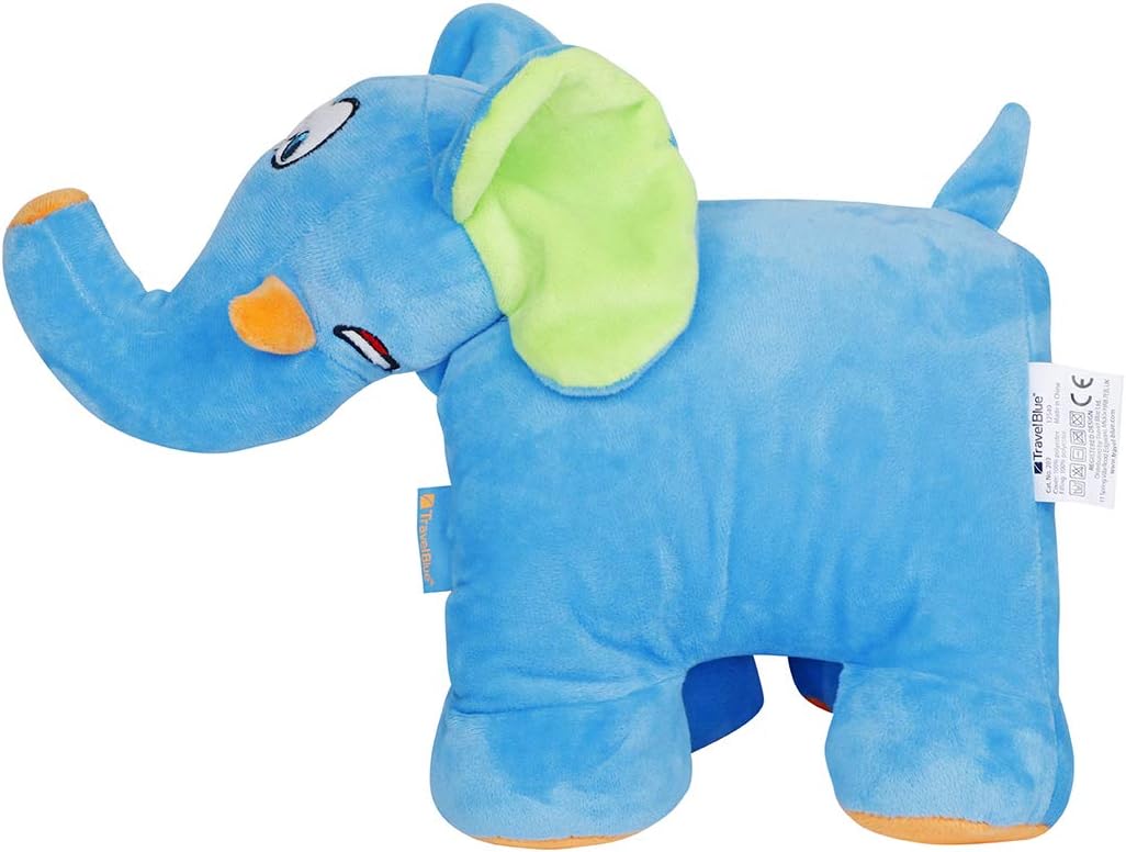 Travel Blue Elephant Travel Pillow, Cuddly Travel Pillow for Kids, One Piece, Blue - Image 4