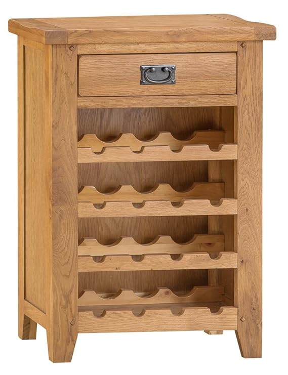 The Furniture Outlet Staffordshire Rustic Oak Wine Amazon.co