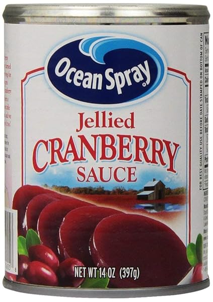 OCEAN SPRAY, JELLIED CRANBERRY SAUCE, 14 OUNCE (PACK OF 6)