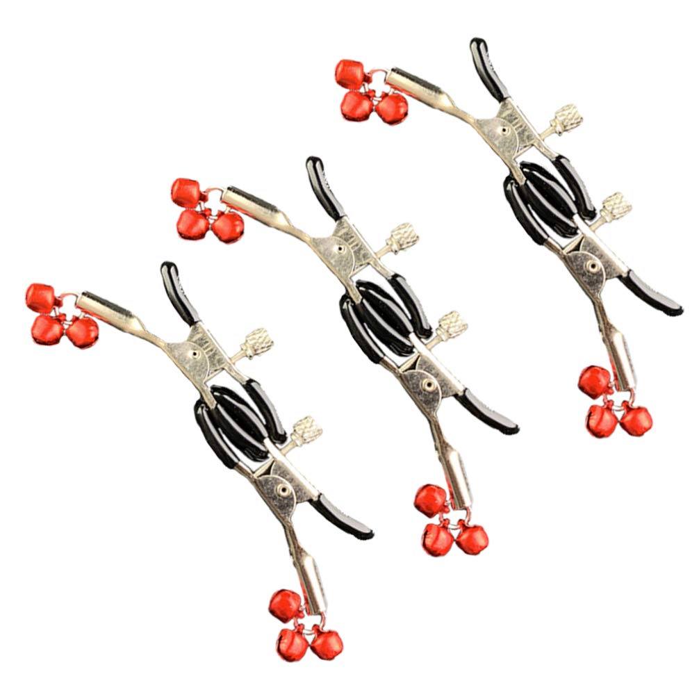 Buy Healifty 3 Pairs Nipple Clips with Bells Nipple Clamps Clip Nipples