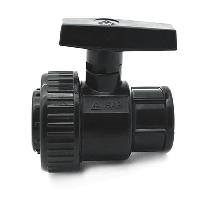 SAB Kugelschieber PVC mit einseitiger Überwurfmutter 16 bar versch. Größen IG (3/4' Innengewinde)