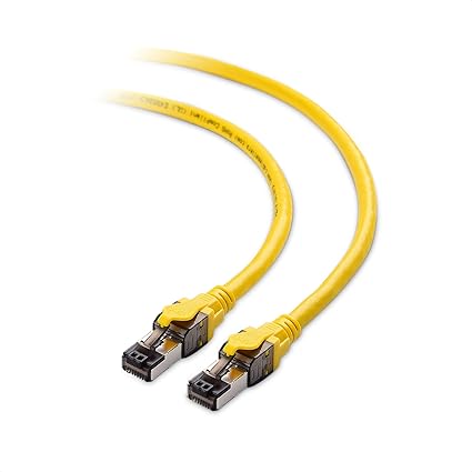 Amazon Com Cable Matters Sftp Cat8 Ethernet Cable Cat8 Cable Cat 8 Cable In Yellow For 10gbps 25gbps Or 40gbps Data Rate 3m Computers Accessories