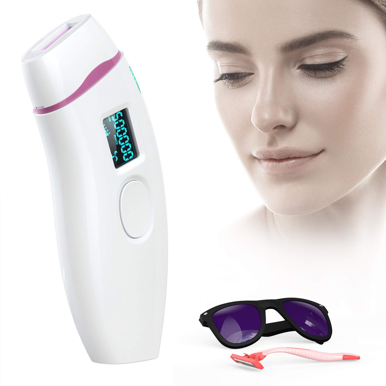 Hair Removal for Women, IPL Permanent Hair Remover System Device for Female Male Face Leg Body Home Use Device (Cover Not Included)