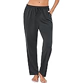 Vlazom Women's Pajama Pants Long Sleep Bottoms Elastic Waistband Lounge Pants for Sleep and Lounging S-XXL