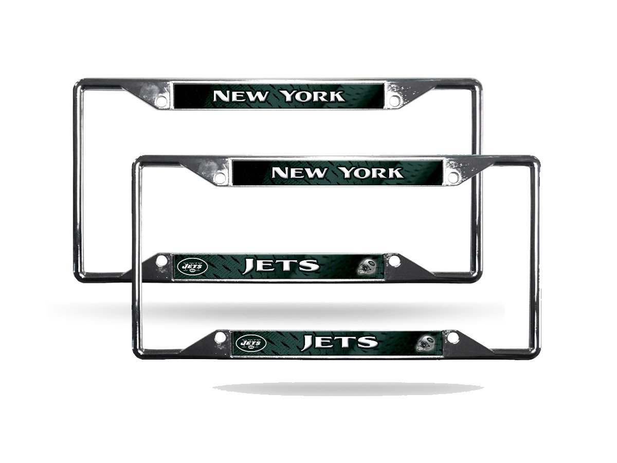Rico New York Jets NFL Chrome (2) EZ View License Plate