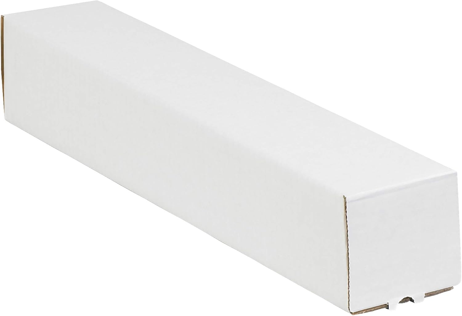 3x3x30 White Box Corrugated Square Mailing Tube Shipping Storage 50