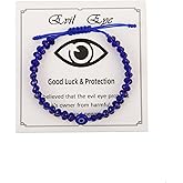 CEYIYA Evil Eye Beads Bracelets for Women - Amulet Protection Bracelet - Good Luck Adjustable String Beads Bracelet