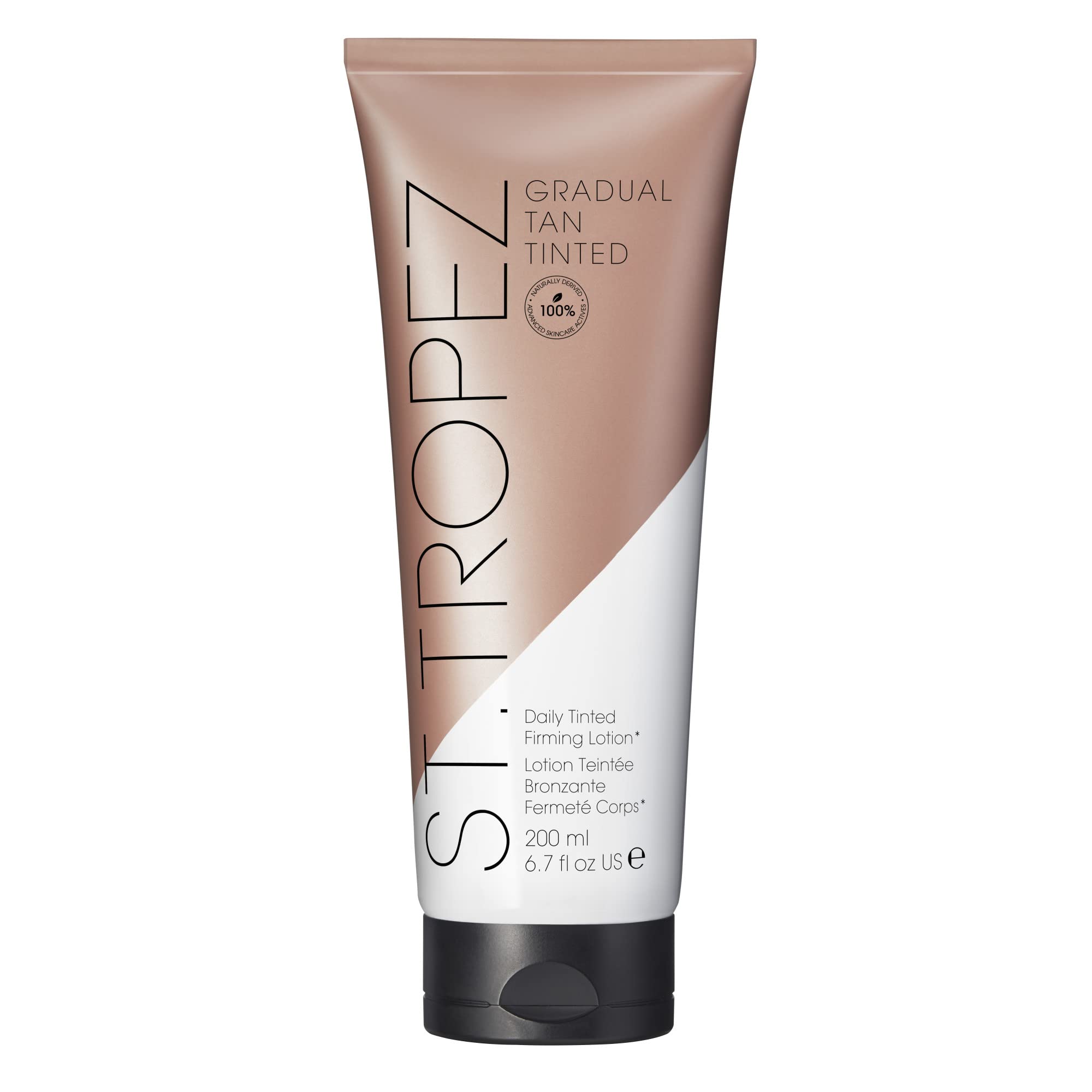 St.Tropez Gradual Tan Tinted Daily Firming Lotion – Hydrating Vegan Self‑Tanning Moisturiser with Hyaluronic Acid, Marine Algae & Antioxidants for a Natural Sunkissed Glow, 200ml