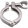DERNORD Stainless Steel 304 Single Pin Heavy Duty Tri Clamp with Wing Nut for Ferrule TC 1.5'' (Pack of 1)
