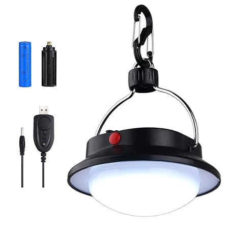 Camping Lampe LED Campinglampe Zelt Laterne Camping Laterne - 60 LED Wiederaufladbare Hängende Lampe mit USB Kabel und Batter