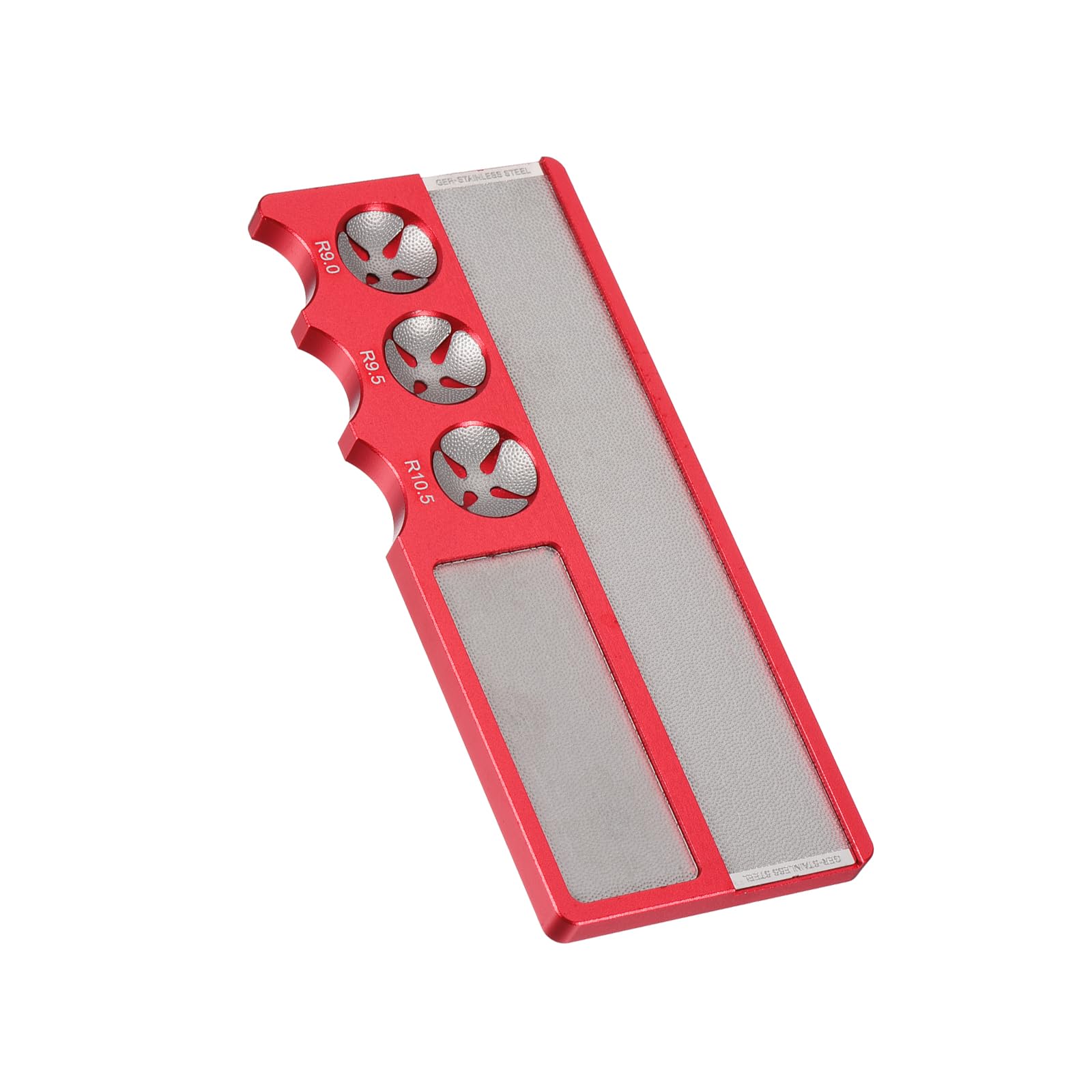 M METERXITY Snooker Pool Cue Tip Shaper Tool - 4-in-1 Snooker Billiard Pool Cue Stick Tip Tool, Replacement Accessories Tools, Apply for Snooker Men (12x5cm, Red)