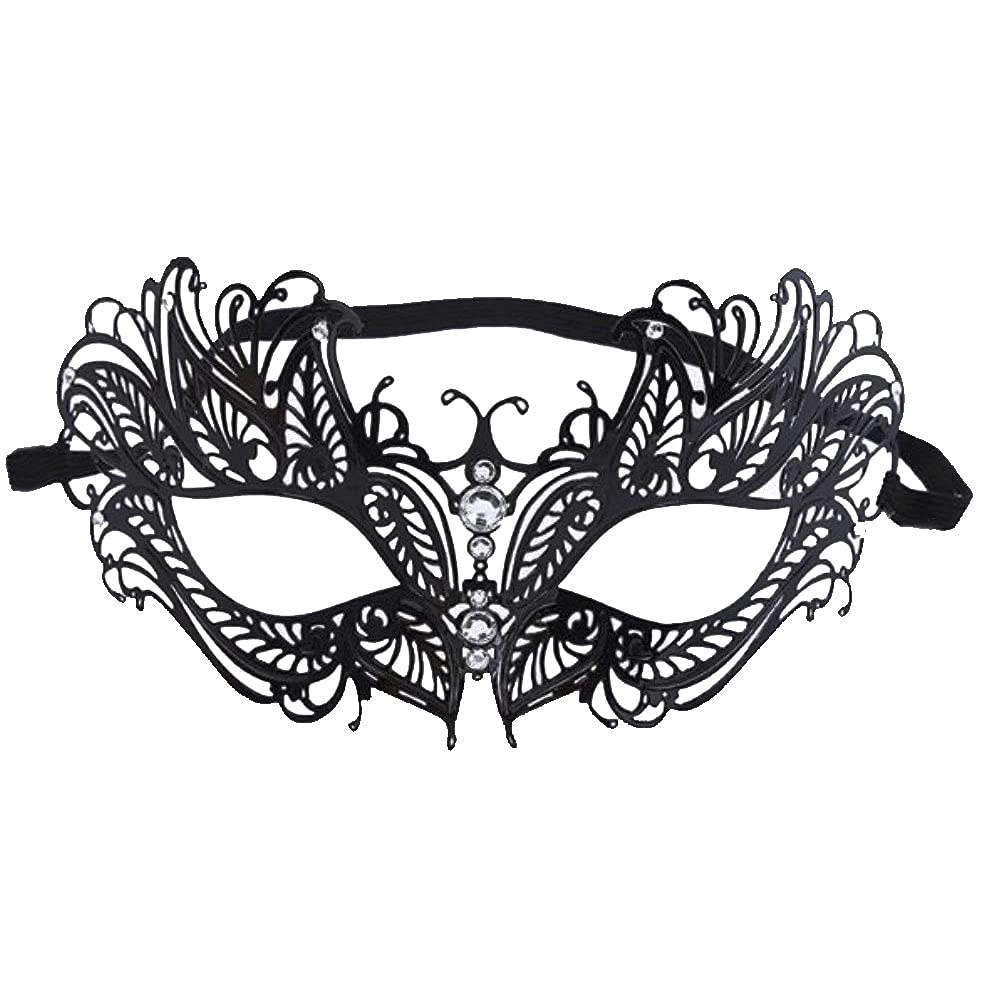 SKY TEARS Masquerade Mask Metal Venetian Party Mask with Rhinestones