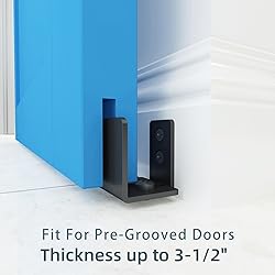 JUBEST Matte Black Floor Guide Wall Mount Sliding