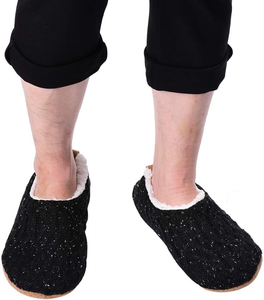 ALLBEST Men's Slippers Socks Autumn Winter Indoor Non-skid House Slippers